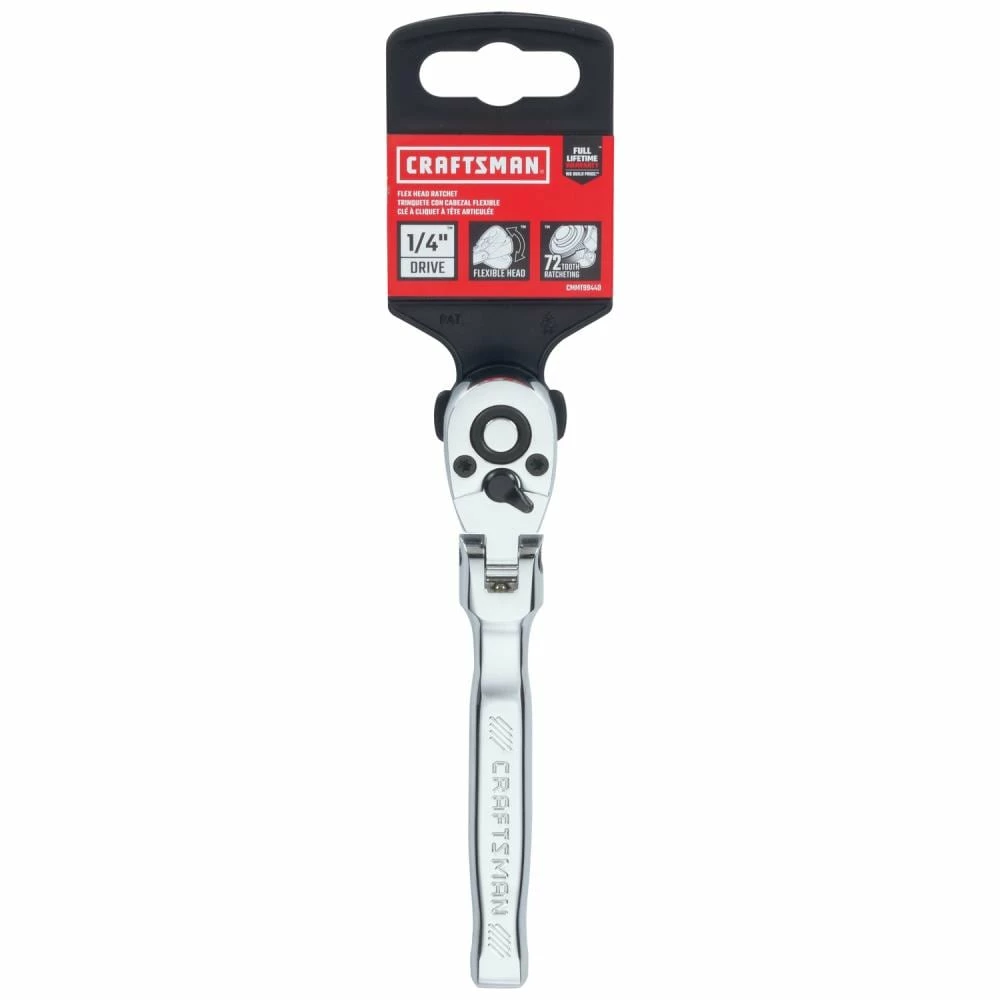 CRAFTSMAN Ratchets & Ratchet Sets 72-Tooth 1/4-in Drive Quick-release Flexible Head Standard Ratchet 4 CRAFTSMAN Ratchets & Ratchet Sets 72-Tooth 1/4-in Drive Quick-release Flexible Head Standard Ratchet - Image 4