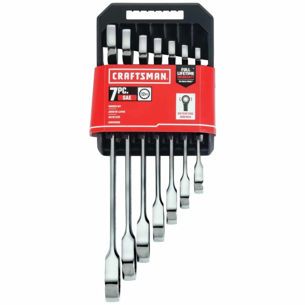CRAFTSMAN Ratchet Wrenches & Sets 7-Piece Set 12-Point Standard (SAE) Ratchet Wrench Set 4 CRAFTSMAN Ratchet Wrenches & Sets 7-Piece Set 12-Point Standard (SAE) Ratchet Wrench Set - Image 4