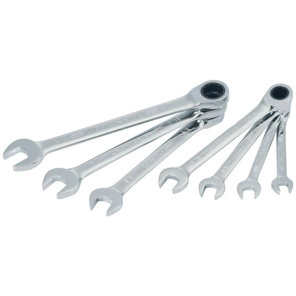 CRAFTSMAN Ratchet Wrenches & Sets 7-Piece Set 12-Point Standard (SAE) Ratchet Wrench Set 3 CRAFTSMAN Ratchet Wrenches & Sets 7-Piece Set 12-Point Standard (SAE) Ratchet Wrench Set - Image 3
