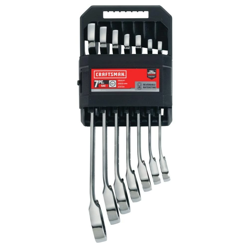 CRAFTSMAN Ratchet Wrenches & Sets 7-Piece Set 12-Point Standard (SAE) Ratchet Wrench Set 5 CRAFTSMAN Ratchet Wrenches & Sets 7-Piece Set 12-Point Standard (SAE) Ratchet Wrench Set - Image 5