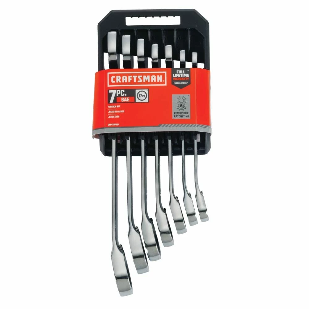 CRAFTSMAN Ratchet Wrenches & Sets 7-Piece Set 12-Point Standard (SAE) Ratchet Wrench Set 4 CRAFTSMAN Ratchet Wrenches & Sets 7-Piece Set 12-Point Standard (SAE) Ratchet Wrench Set - Image 4