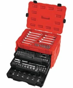 CRAFTSMAN Mechanics Tool Sets 268-Piece Standard (SAE) and Metric Combination Polished Chrome Mechanics Tool Set (1/4-in; 3/8-in)
