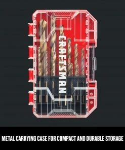 CRAFTSMAN Twist Drill Bits 14-Piece Assorted x Set Gold Ferrous Coated Hss Twist Drill Bit Set -Craftsman Store 17585184