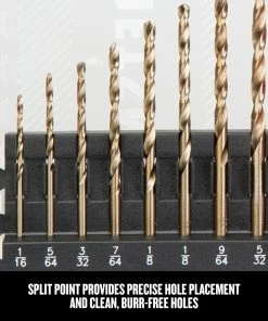 CRAFTSMAN Twist Drill Bits 14-Piece Assorted x Set Gold Ferrous Coated Hss Twist Drill Bit Set -Craftsman Store 17585185