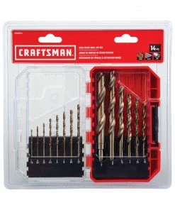 CRAFTSMAN Twist Drill Bits 14-Piece Assorted x Set Gold Ferrous Coated Hss Twist Drill Bit Set -Craftsman Store 17585186