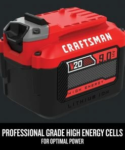 CRAFTSMAN Power Tool Batteries & Chargers V20 20-Volt Max 9 Amp-Hour Lithium Power Tool Battery -Craftsman Store 17585416