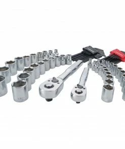 CRAFTSMAN Mechanics Tool Sets Versastack 71-Piece Standard (SAE) and Metric Combination Polished Chrome Mechanics Tool Set (1/4-in; 3/8-in;)