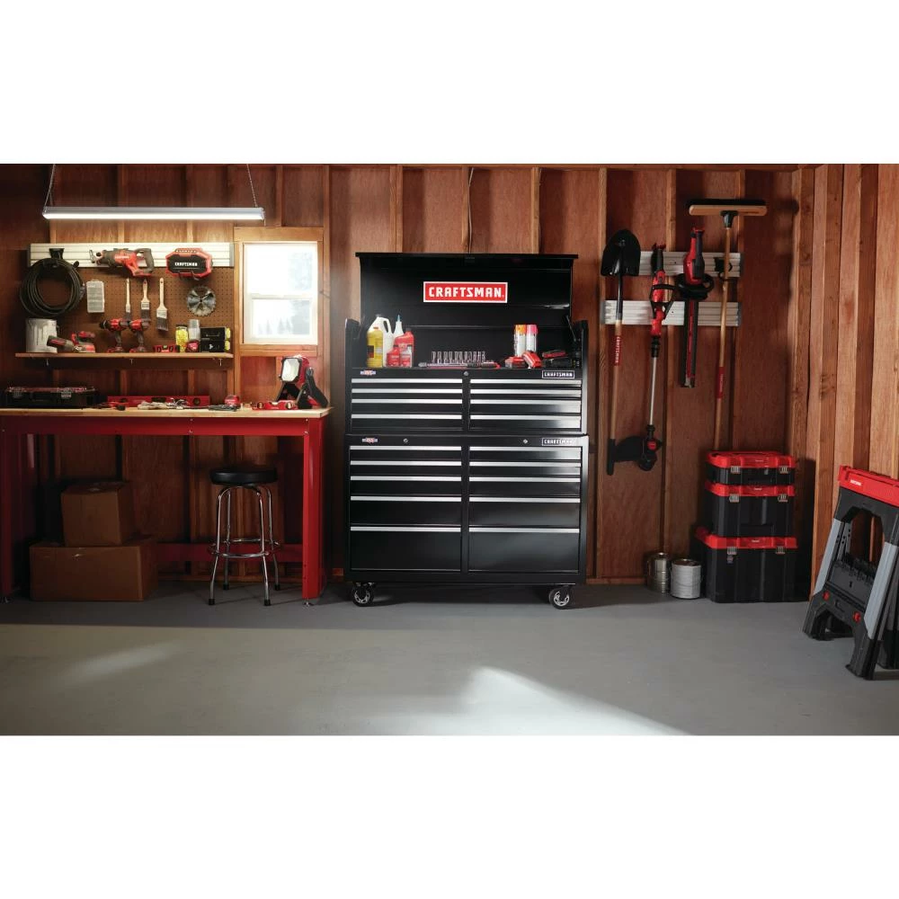 CRAFTSMAN Bottom Tool Cabinets 2000 Series 52-in W x 37.5-in H 10-Drawer Steel Rolling Tool Cabinet (Black) 7 CRAFTSMAN Bottom Tool Cabinets 2000 Series 52-in W x 37.5-in H 10-Drawer Steel Rolling Tool Cabinet (Black) - Image 7