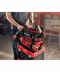 CRAFTSMAN Tool Bags VERSASTACK Red/Black Polyester 17-in Zippered Tool Bag 17 CRAFTSMAN Tool Bags VERSASTACK Red/Black Polyester 17-in Zippered Tool Bag -Craftsman Store 40678589