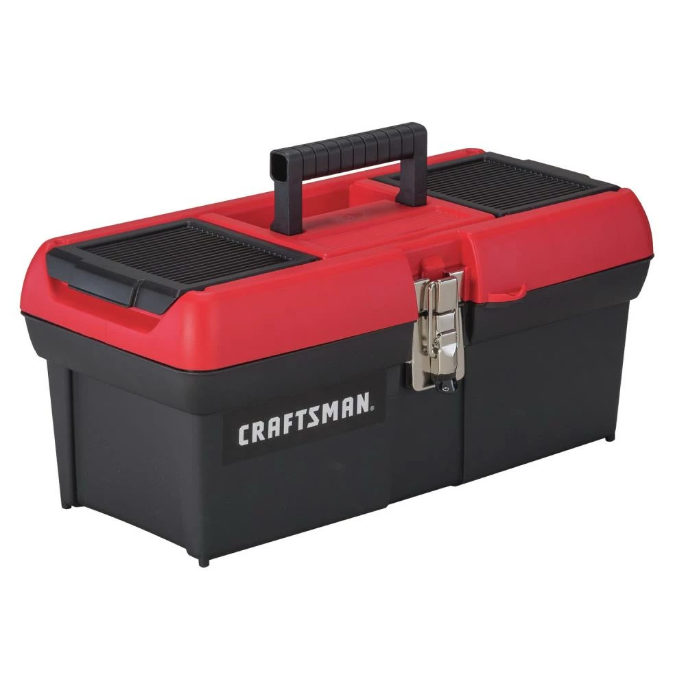 CRAFTSMAN Portable Tool Boxes Diy 16-in Red Plastic Lockable Tool Box 3 CRAFTSMAN Portable Tool Boxes Diy 16-in Red Plastic Lockable Tool Box - Image 3