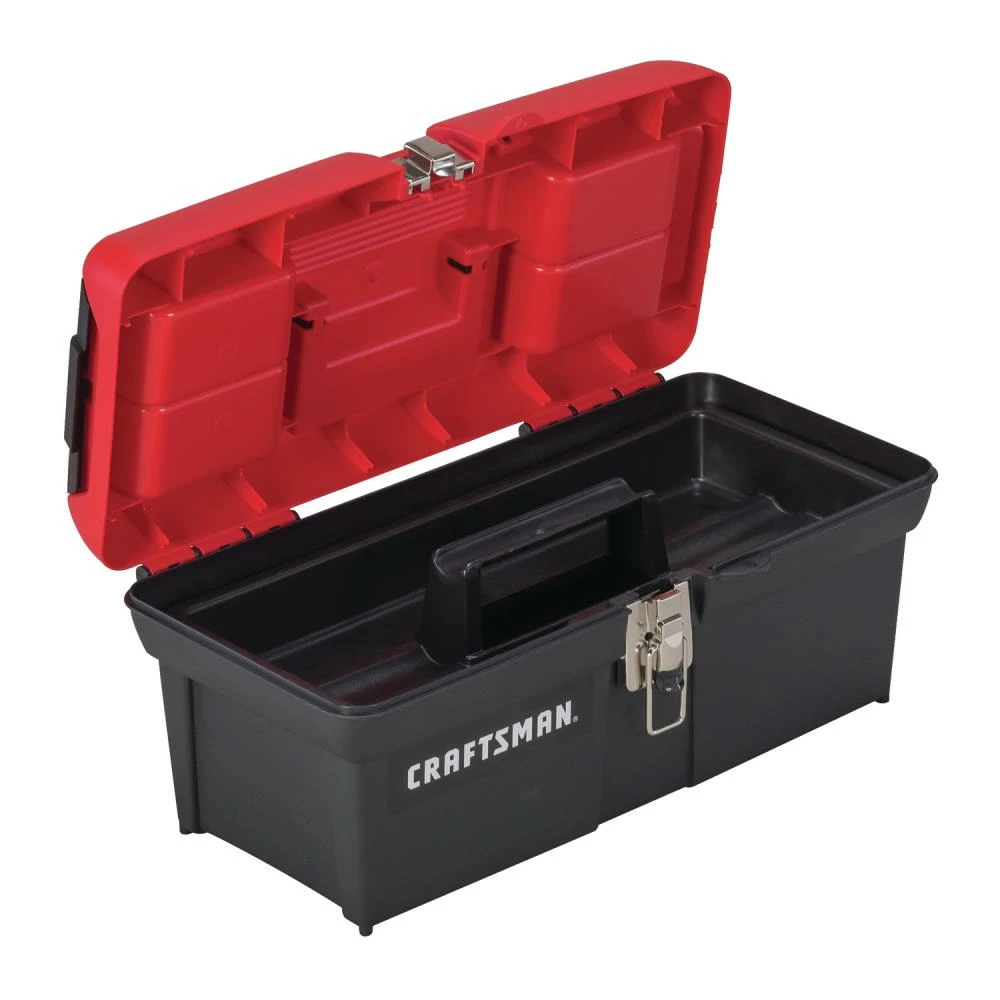 CRAFTSMAN Portable Tool Boxes Diy 16-in Red Plastic Lockable Tool Box 4 CRAFTSMAN Portable Tool Boxes Diy 16-in Red Plastic Lockable Tool Box - Image 4