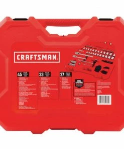 CRAFTSMAN Mechanics Tool Sets 105-Piece Standard (SAE) and Metric Combination Polished Chrome Mechanics Tool Set (1/4-in; 3/8-in) -Craftsman Store 40831386