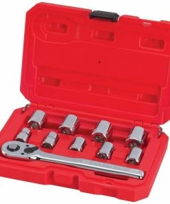 CRAFTSMAN Mechanics Tool Sets 10-Piece Metric Polished Chrome Mechanics Tool Set (3/8-in)