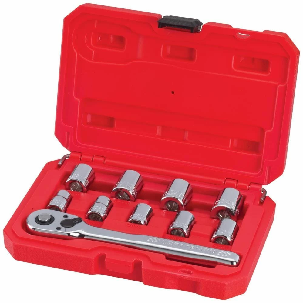 CRAFTSMAN Mechanics Tool Sets 10-Piece Metric Polished Chrome Mechanics Tool Set (3/8-in) 1 CRAFTSMAN Mechanics Tool Sets 10-Piece Metric Polished Chrome Mechanics Tool Set (3/8-in)
