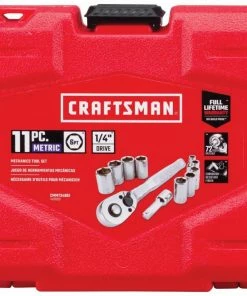 CRAFTSMAN Mechanics Tool Sets 11-Piece Metric Polished Chrome Mechanics Tool Set (1/4-in) -Craftsman Store 42311331