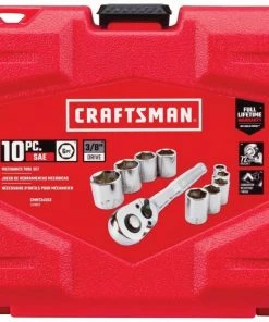 CRAFTSMAN Mechanics Tool Sets 10-Piece Standard (SAE) Polished Chrome Mechanics Tool Set (3/8-in) -Craftsman Store 42311333