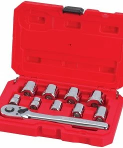 CRAFTSMAN Mechanics Tool Sets 10-Piece Standard (SAE) Polished Chrome Mechanics Tool Set (3/8-in)