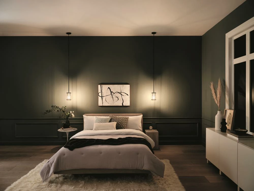 Kichler Pendant Lighting Loman Matte Black and Brushed Nickel Craftsman Clear Glass Cylinder Mini Pendant Light 14 Kichler Pendant Lighting Loman Matte Black and Brushed Nickel Craftsman Clear Glass Cylinder Mini Pendant Light - Image 14