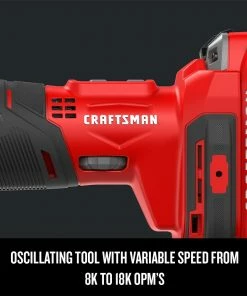 CRAFTSMAN Oscillating Tool Kits V20 11-Piece 20-volt Max Variable Speed Oscillating Multi-Tool Kit with Soft Case (1-Battery Included) 14 CRAFTSMAN Oscillating Tool Kits V20 11-Piece 20-volt Max Variable Speed Oscillating Multi-Tool Kit with Soft Case (1-Battery Included) -Craftsman Store 42366747