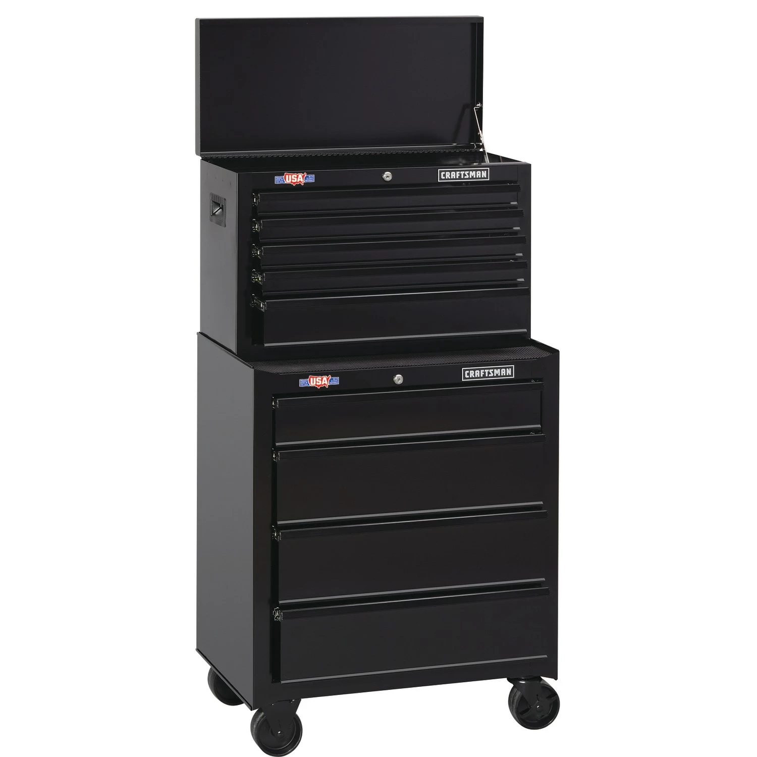 CRAFTSMAN Bottom Tool Cabinets 1000 Series 26.5-in W x 32.5-in H 4-Drawer Steel Rolling Tool Cabinet (Black) 16 CRAFTSMAN Bottom Tool Cabinets 1000 Series 26.5-in W x 32.5-in H 4-Drawer Steel Rolling Tool Cabinet (Black) - Image 16