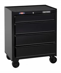 CRAFTSMAN Bottom Tool Cabinets 1000 Series 26.5-in W x 32.5-in H 4-Drawer Steel Rolling Tool Cabinet (Black) 35 CRAFTSMAN Bottom Tool Cabinets 1000 Series 26.5-in W x 32.5-in H 4-Drawer Steel Rolling Tool Cabinet (Black) -Craftsman Store 42548642