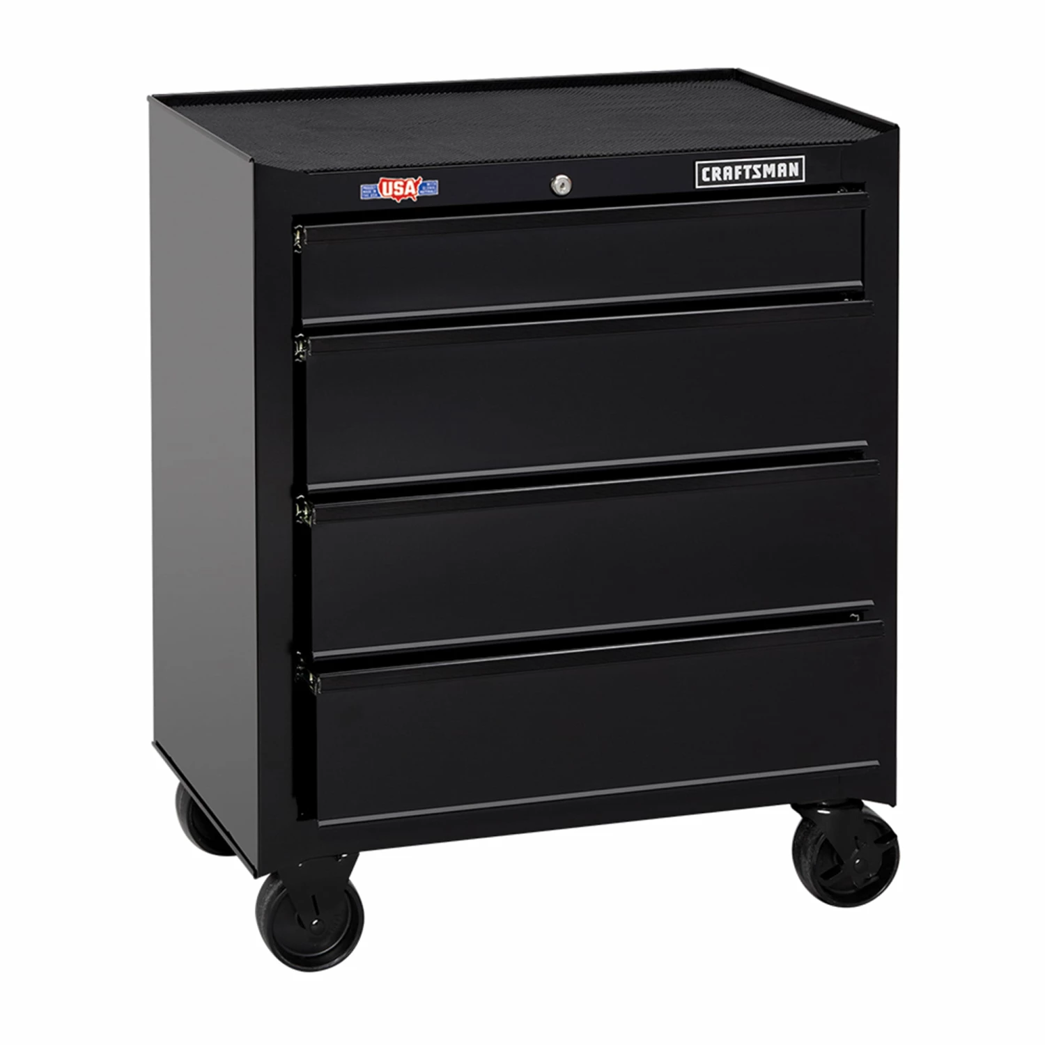 CRAFTSMAN Bottom Tool Cabinets 1000 Series 26.5-in W x 32.5-in H 4-Drawer Steel Rolling Tool Cabinet (Black) 18 CRAFTSMAN Bottom Tool Cabinets 1000 Series 26.5-in W x 32.5-in H 4-Drawer Steel Rolling Tool Cabinet (Black) - Image 18