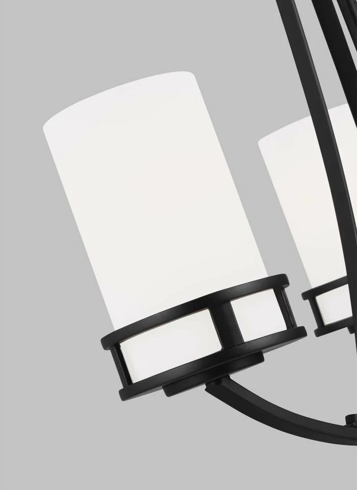 Sea Gull Lighting Chandeliers Robie 3-Light Midnight Black Craftsman Chandelier 2 Sea Gull Lighting Chandeliers Robie 3-Light Midnight Black Craftsman Chandelier - Image 2