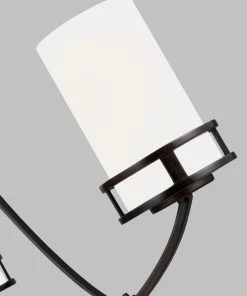 Sea Gull Lighting Chandeliers Robie 3-Light Bronze Craftsman Chandelier -Craftsman Store 42633847