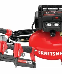CRAFTSMAN Air Compressors 6-Gallon Single Stage Portable Corded Electric Pancake Air Compressor with Accessories (3-Tools Included)