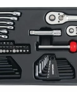 CRAFTSMAN Mechanics Tool Sets 224-Piece Standard (SAE) and Metric Combination Polished Chrome Mechanics Tool Set (1/4-in; 3/8-in) -Craftsman Store 43185226
