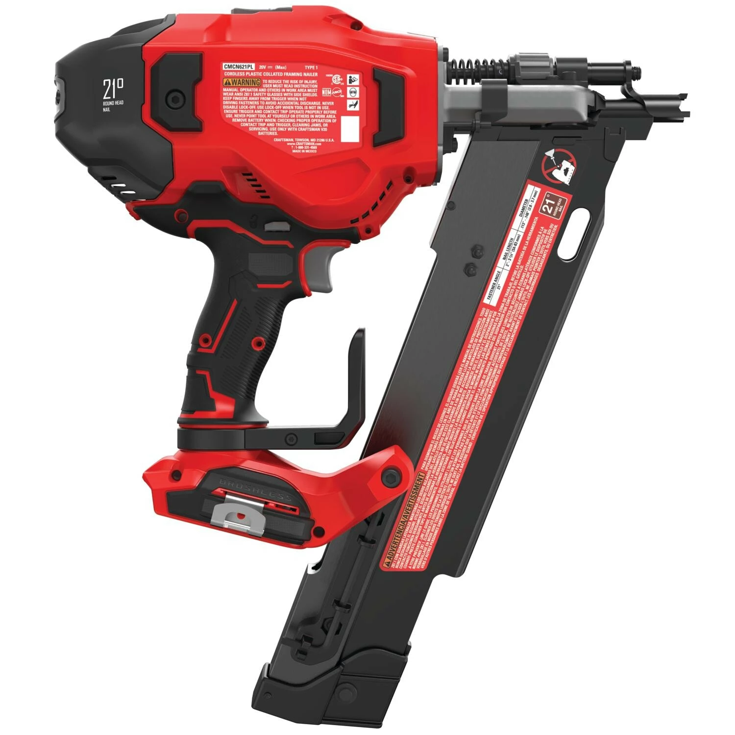 CRAFTSMAN Nailers V20-Gauge 21-Degree Cordless Framing Nailer 4 CRAFTSMAN Nailers V20-Gauge 21-Degree Cordless Framing Nailer - Image 4