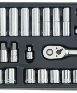 CRAFTSMAN Mechanics Tool Sets 308-Piece Standard (SAE) and Metric Combination Polished Chrome Mechanics Tool Set (1/4-in; 3/8-in) -Craftsman Store 43236109