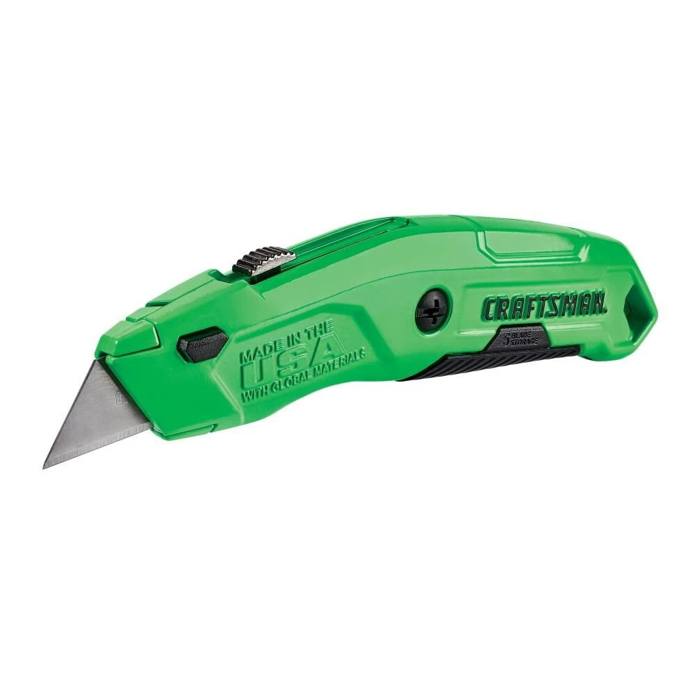CRAFTSMAN Utility Knives HI-VIS Quick Change 3-Blade Retractable Utility Knife with On Tool Blade Storage 2 CRAFTSMAN Utility Knives HI-VIS Quick Change 3-Blade Retractable Utility Knife with On Tool Blade Storage - Image 2