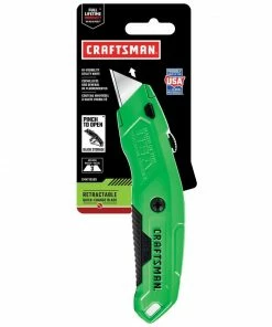 CRAFTSMAN Utility Knives HI-VIS Quick Change 3-Blade Retractable Utility Knife with On Tool Blade Storage 5 CRAFTSMAN Utility Knives HI-VIS Quick Change 3-Blade Retractable Utility Knife with On Tool Blade Storage -Craftsman Store 43491819