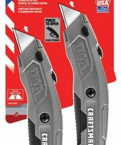 CRAFTSMAN Utility Knives Quick Change 6-Blade Retractable Utility Knife with On Tool Blade Storage -Craftsman Store 43492226