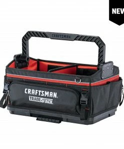 CRAFTSMAN Tool Bags TRADESTACK System Black/Red Polyester 22.375-in Zippered Tool Tote