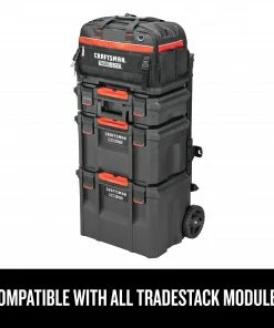 CRAFTSMAN Tool Bags TRADESTACK System Black/Red Polyester 22.5-in Tool Bag -Craftsman Store 44392085