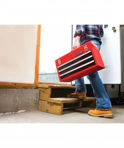 CRAFTSMAN Portable Tool Boxes Portable 20.5-in Ball-bearing 3-Drawer Red Steel Lockable Tool Box -Craftsman Store 44397009