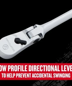 CRAFTSMAN Ratchets & Ratchet Sets V-series 80-Tooth 1/4-in Drive Flexible Head Standard Ratchet -Craftsman Store 44481455