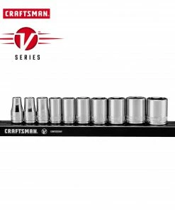 CRAFTSMAN Sockets & Socket Sets V-Series 10-Piece Standard (SAE) 1/4-in Drive 6-point Set Shallow Socket Set