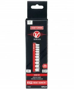 CRAFTSMAN Sockets & Socket Sets V-Series 10-Piece Metric 1/4-in Drive 6-point Set Shallow Socket Set -Craftsman Store 44486389