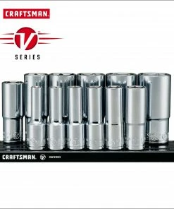 CRAFTSMAN Sockets & Socket Sets V-Series 12-Piece Standard (SAE) 3/8-in Drive 6-point Set Deep Socket Set