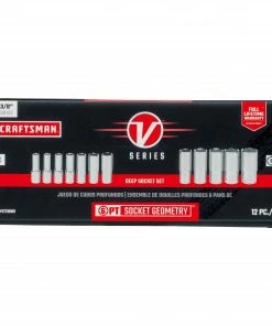 CRAFTSMAN Sockets & Socket Sets V-Series 12-Piece Standard (SAE) 3/8-in Drive 6-point Set Deep Socket Set -Craftsman Store 44486433
