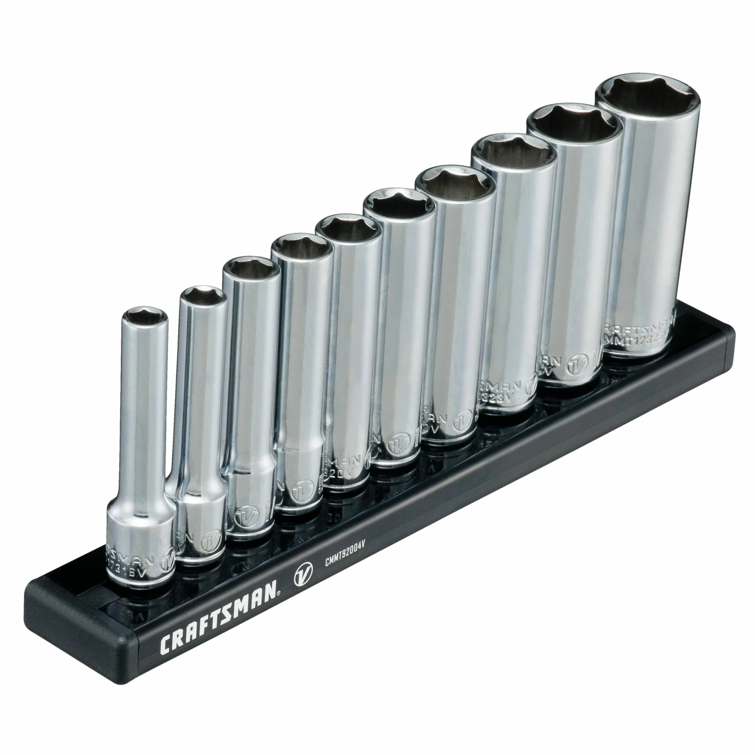 CRAFTSMAN Sockets & Socket Sets V-Series 10-Piece Standard (SAE) 1/4-in Drive 6-point Set Deep Socket Set 2 CRAFTSMAN Sockets & Socket Sets V-Series 10-Piece Standard (SAE) 1/4-in Drive 6-point Set Deep Socket Set - Image 2