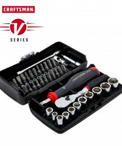 CRAFTSMAN Sockets & Socket Sets V-Series 38-Piece Standard (SAE) 1/4-in Drive 6-point Set Shallow Socket Set