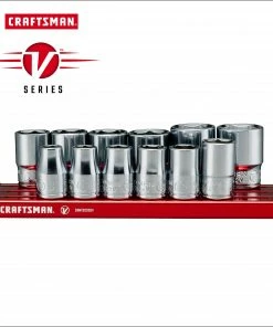 CRAFTSMAN Sockets & Socket Sets V-Series 12-Piece Metric 3/8-in Drive 6-point Set Shallow Socket Set