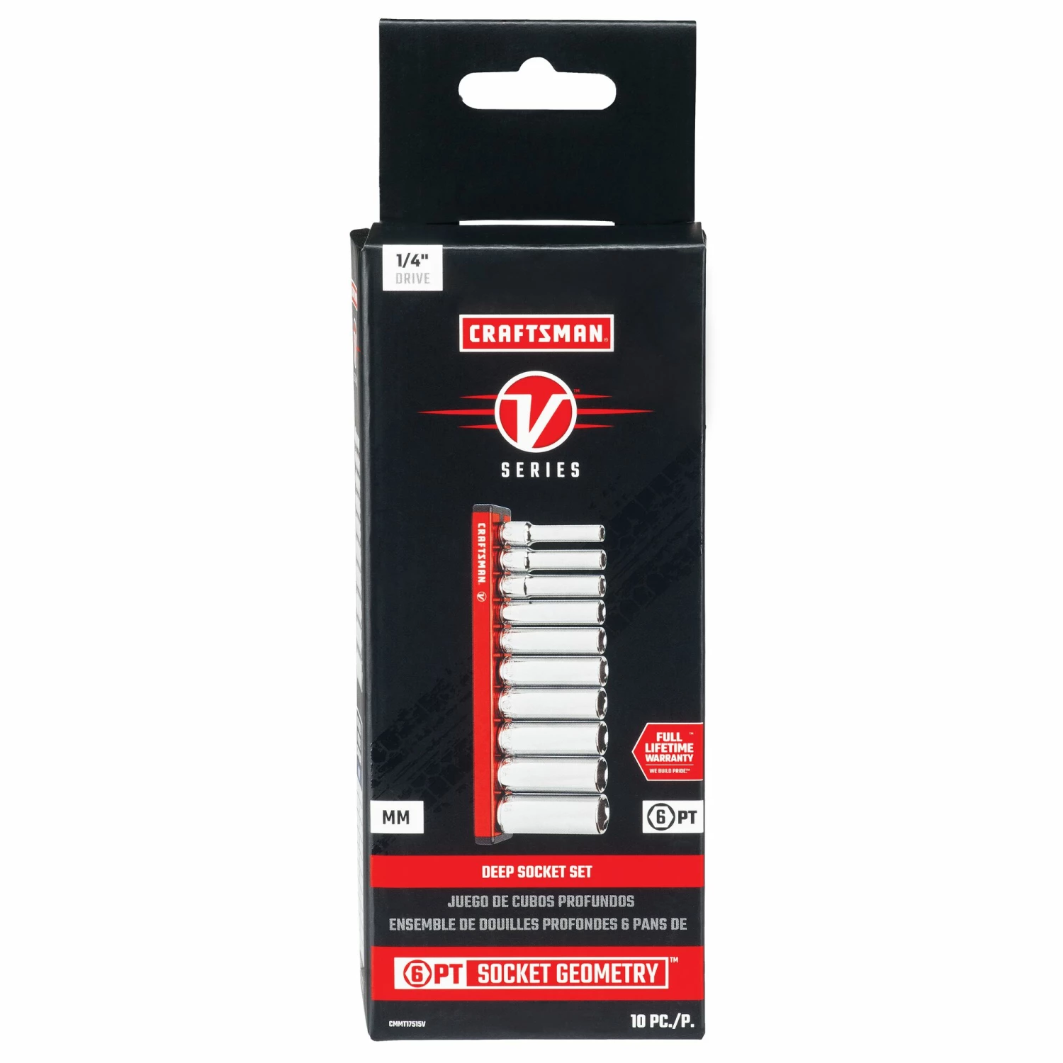 CRAFTSMAN Sockets & Socket Sets V-Series 10-Piece Metric 1/4-in Drive 6-point Set Deep Socket Set 8 CRAFTSMAN Sockets & Socket Sets V-Series 10-Piece Metric 1/4-in Drive 6-point Set Deep Socket Set - Image 8