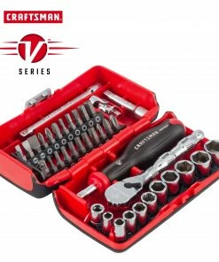 CRAFTSMAN Sockets & Socket Sets V-Series 38-Piece Metric 1/4-in Drive 6-point Set Shallow Socket Set