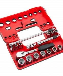 CRAFTSMAN Sockets & Socket Sets V-Series 18-Piece Metric 3/8-in Drive 6-point Set Shallow Socket Set -Craftsman Store 44499055