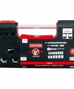 CRAFTSMAN Sockets & Socket Sets V-Series 18-Piece Metric 3/8-in Drive 6-point Set Shallow Socket Set -Craftsman Store 44499190